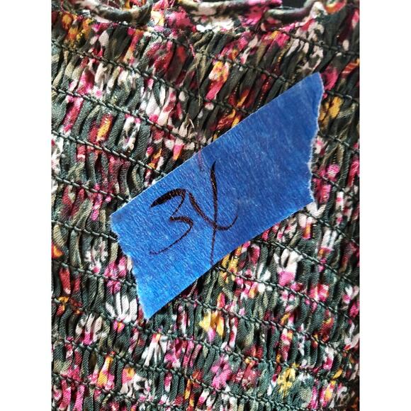 Draper James Long Maxi Dress Women's 3X Multicolor Floral Smocked Long Sleeve - Picture 4 of 15